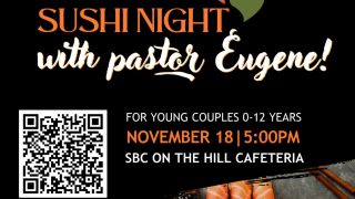 Sushi Night with pastor Eugene