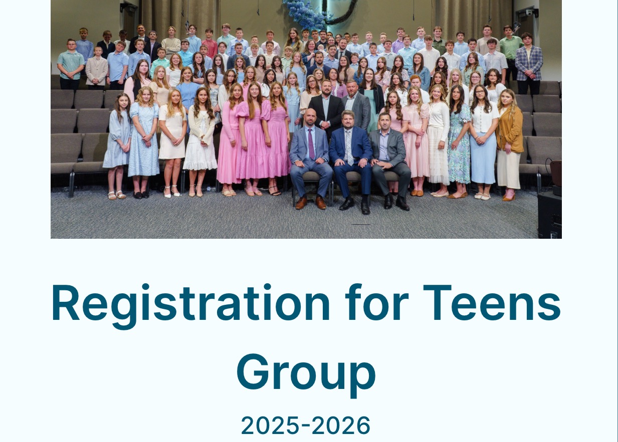 Registration for Teens group